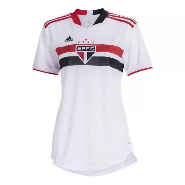 Heimtrikot Sao Paulo Damen 2021-2022 Weiß Günstige Fußballtrikots